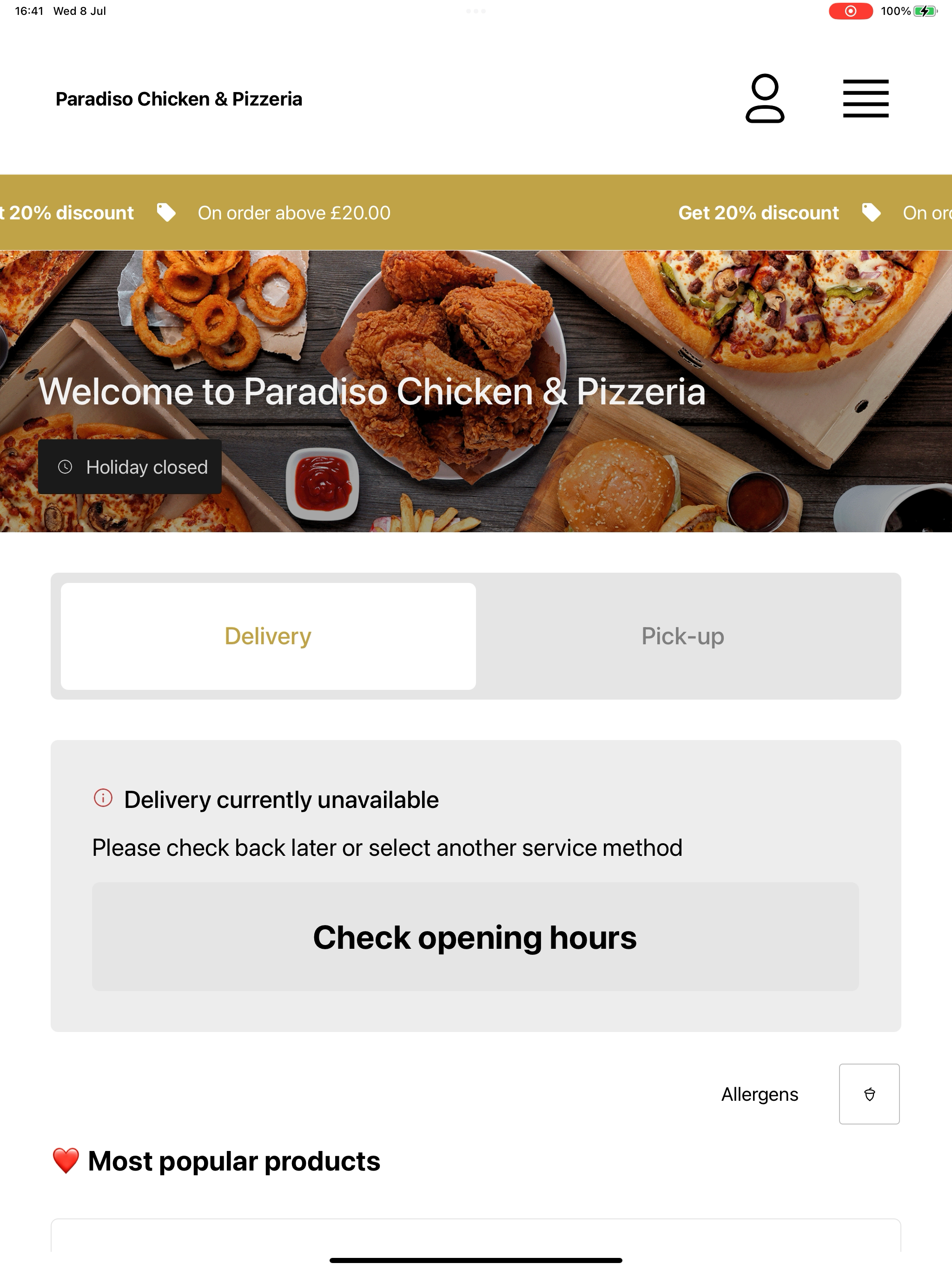 Paradiso Chicken & Pizzeria UK screenshot 10