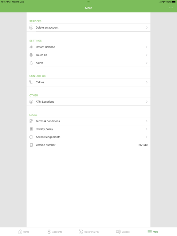 First Federal of Greene County iPad screenshot 4 - Finance app