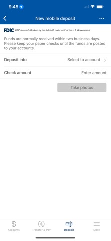 First Whitney Bank and Trust iPhone screenshot