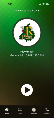 Rangla Punjab Radio app screenshot