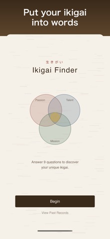 Ikigai Finder iPhone screenshot