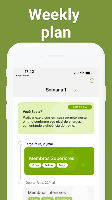 Worfit - Home Workout Planner Screenshot
