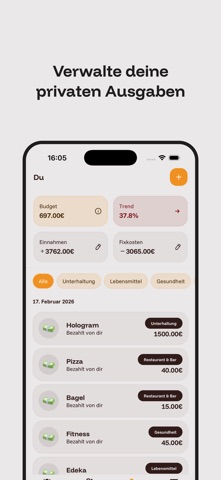 Amy - Ausgaben tracken&teilen screenshot
