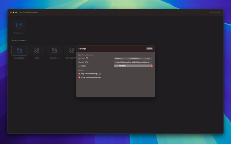 App screenshot