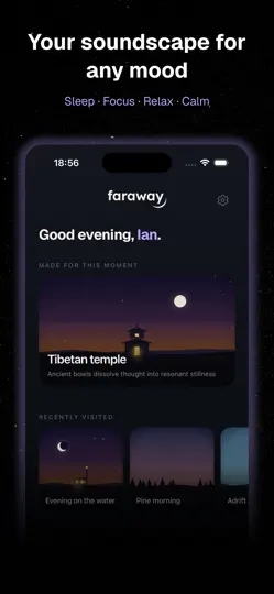 Screenshot von Faraway: Ambient Soundscapes auf dem iPhone 1