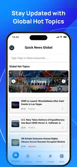 Quick News (AI) - News in 9s screenshot 1