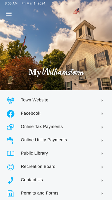 My Williamstown iPhone screenshot