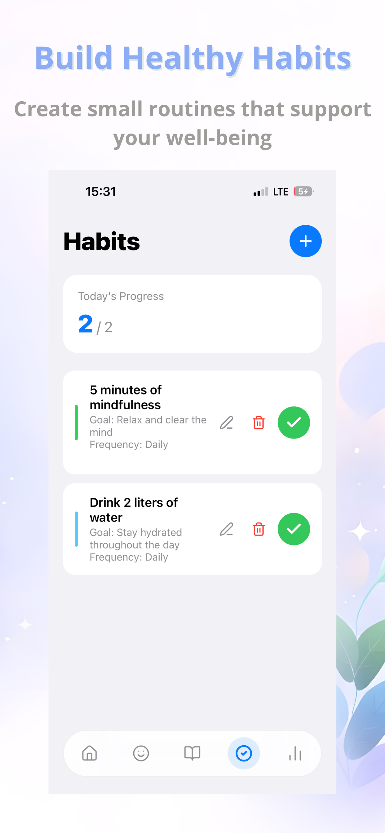 Mindful Journal: Mood & Habits