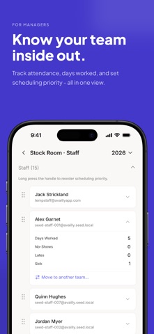 Availy: Staff Scheduling screenshot