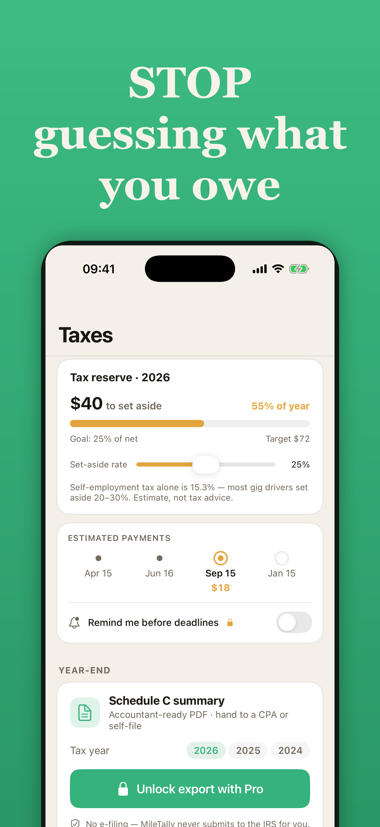 MileTally: Mileage Tax Log screenshot 2