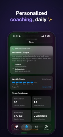 PulseKit – Strain & Recovery Screenshot 4 of 5