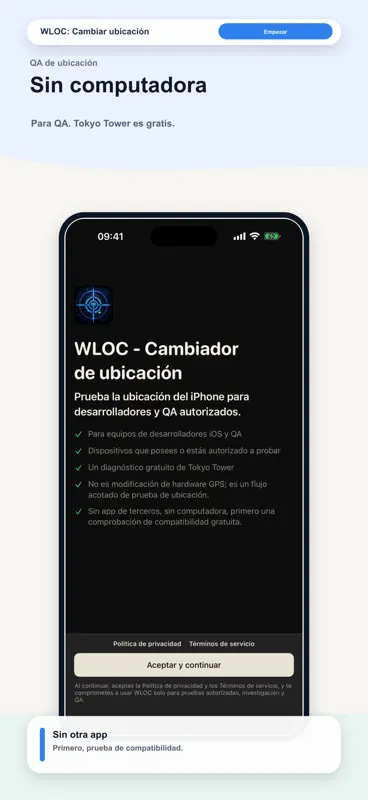 WLOC: Cambiar ubicación screenshot 1 of 3