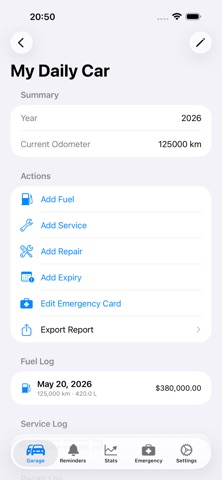 AutoCare Log:CarMaintenance Screenshot 2 of 6