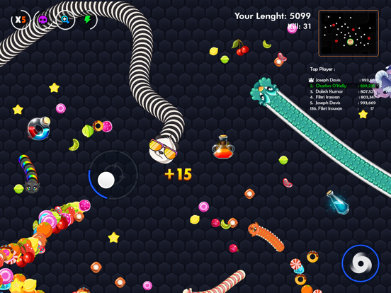Vegetarian Snake - Worm Zone iPad screenshot 5 - Games app