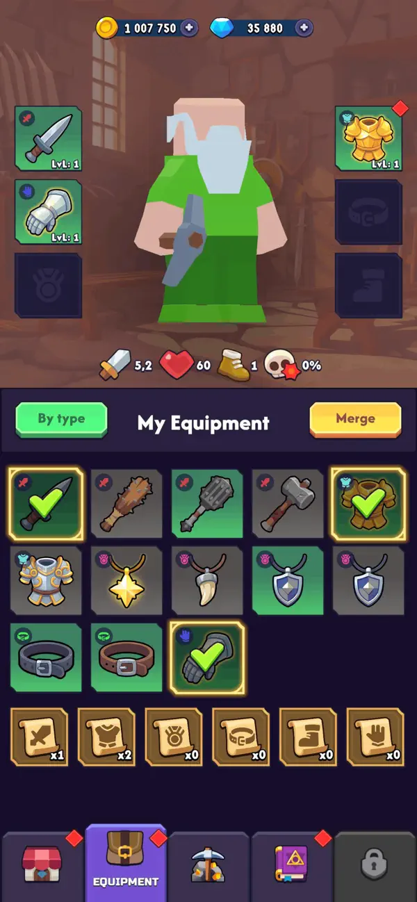 Dwarfs Diggers: Idle Master iOS Mod IPA screenshot 3 - iOS game interface