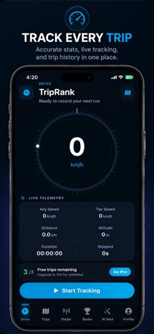 TripRank :Speed Tracker iPhone screenshot 8