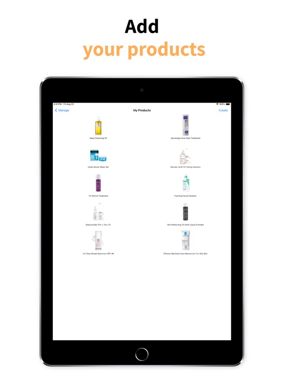 Skincare Routine Planner iPad screenshot 5 - Health & Fitness app
