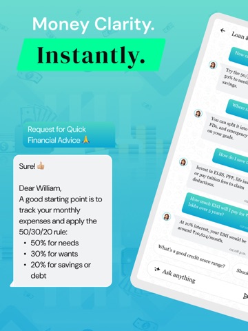 FinWise: AI Money Chat iPad screenshot