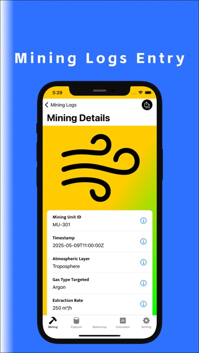 AtmosphericMiningApp Screenshot