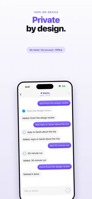 Vanta: Private AI To-Do List screenshot 2