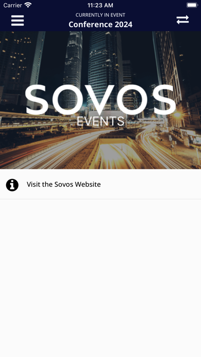 Sovos Events Screenshot