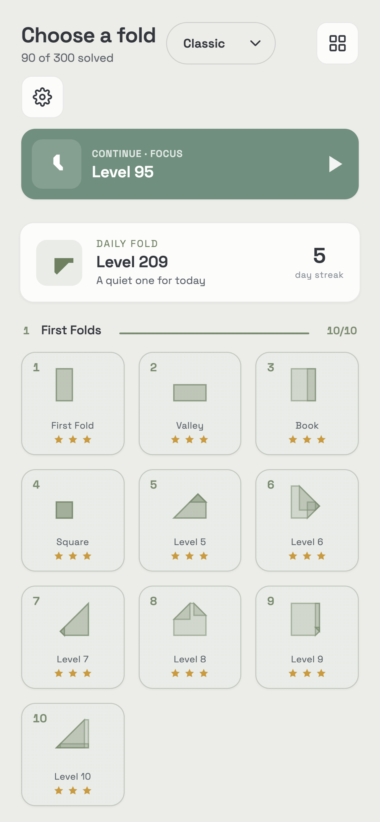 Crease & Fold: Origami Puzzle screenshot 2