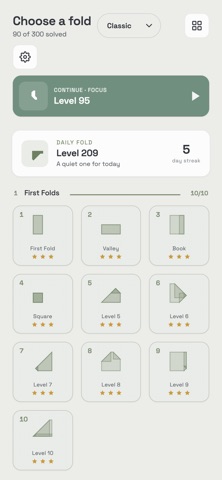 Crease & Fold: Origami Puzzle iPhone screenshot