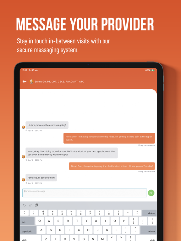 One PT Clinic iPad screenshot 3 - Health & Fitness app