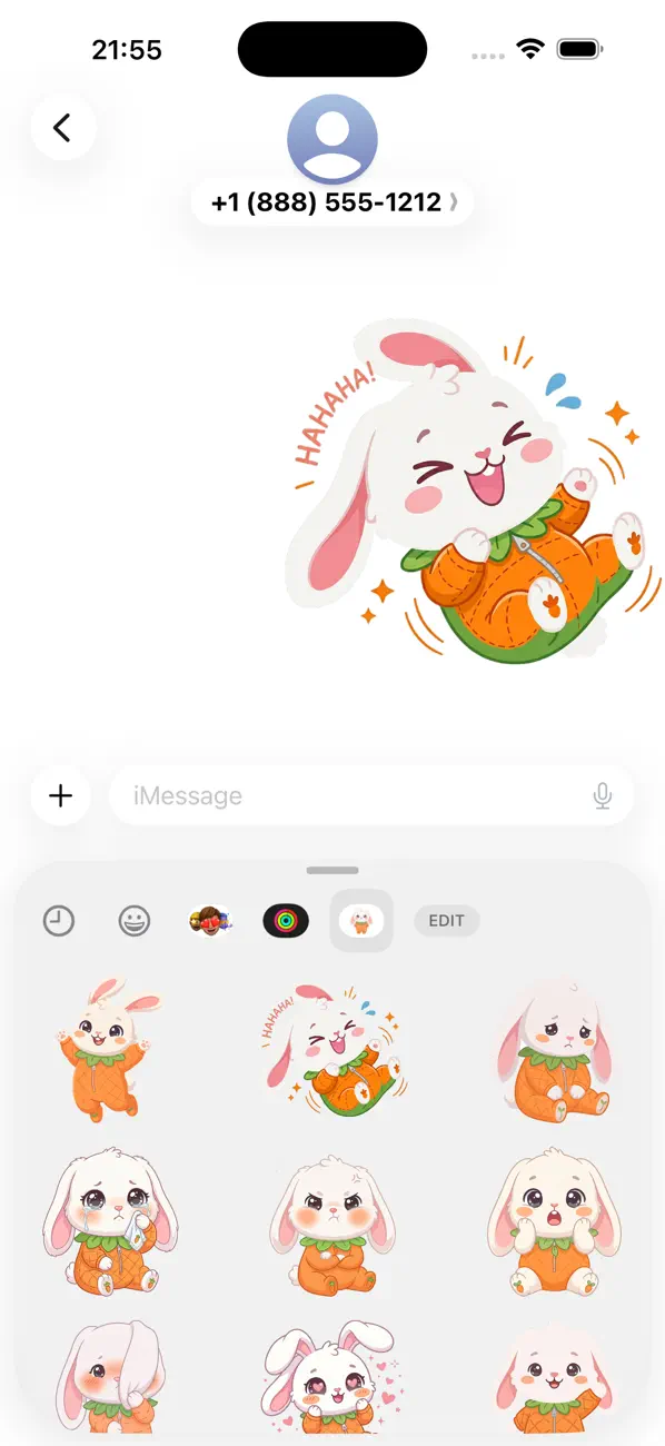 Screenshot #3 pour Bunny Carrot Onesie Stickers