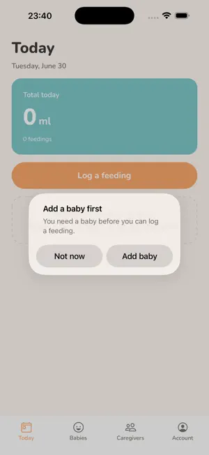 BabyBusiness - Feeding Tracker screenshot 1