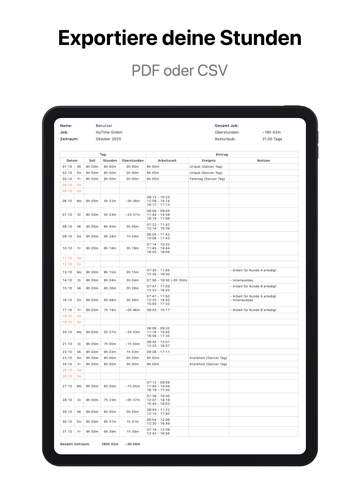 myTime - Zeiterfassung iPad screenshot 5