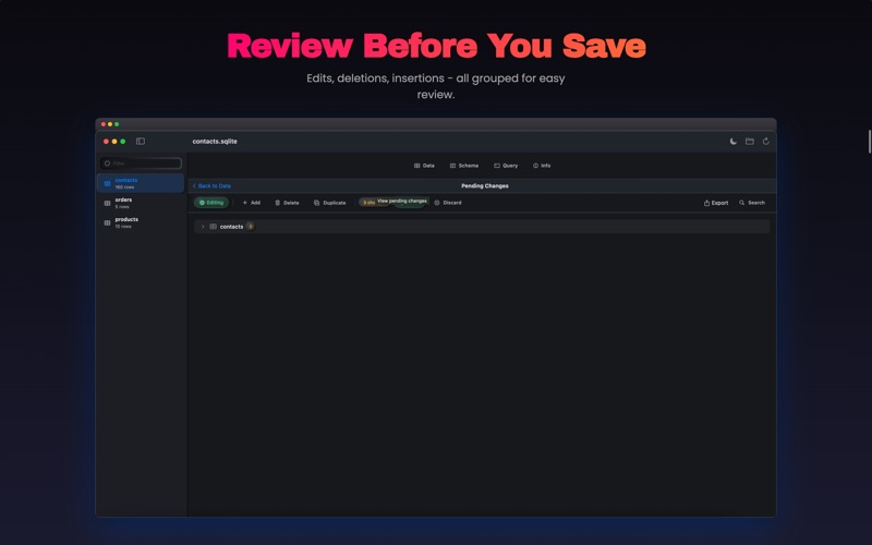 Strix SQLite Editor screenshot