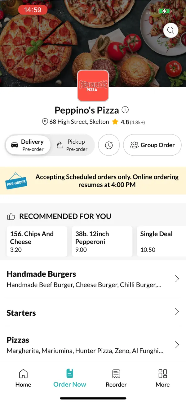 Screenshot #2 pour Peppinos Pizza-Skelton