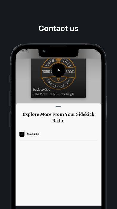 Your Sidekick Radio iPhone screenshot 3 - Music app