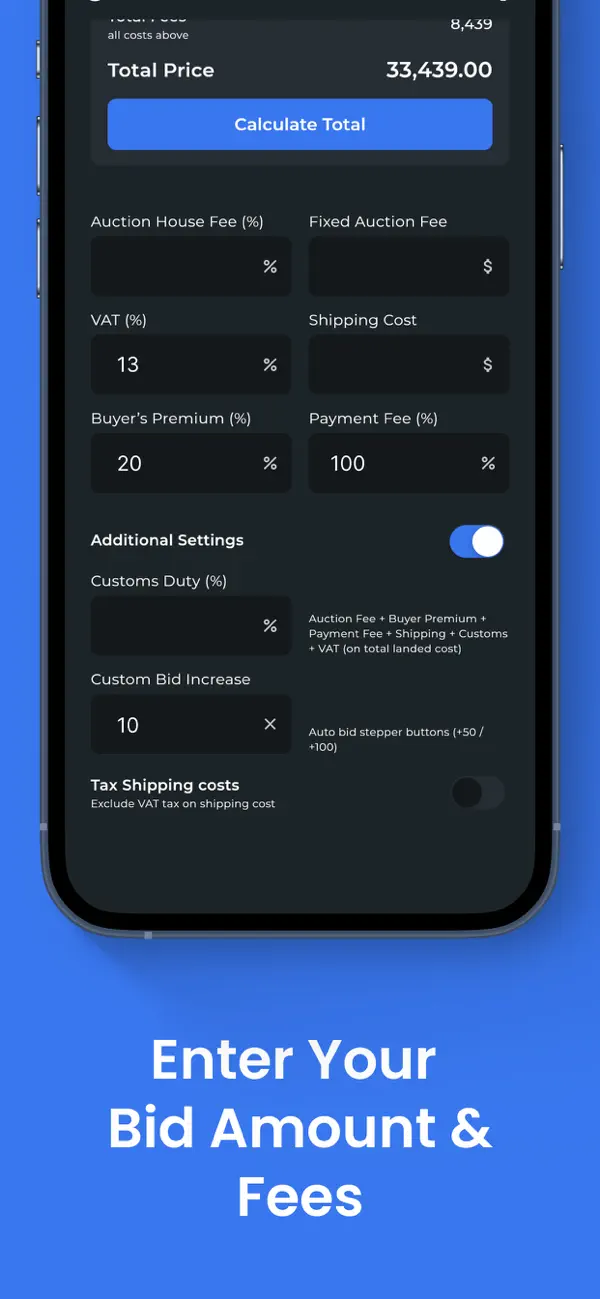 Screenshot #2 pour Auction Calculator - Bid Smart