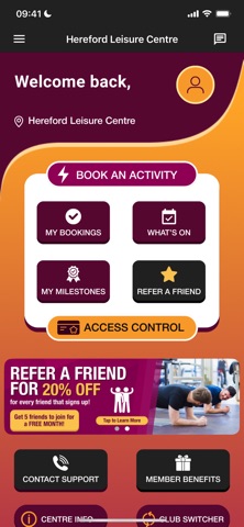 Halo Leisure app screenshot