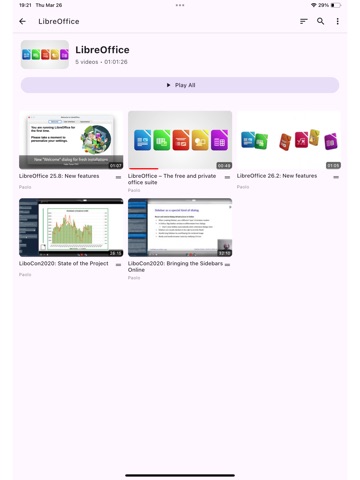 Rinox - PeerTube Client iPad screenshot
