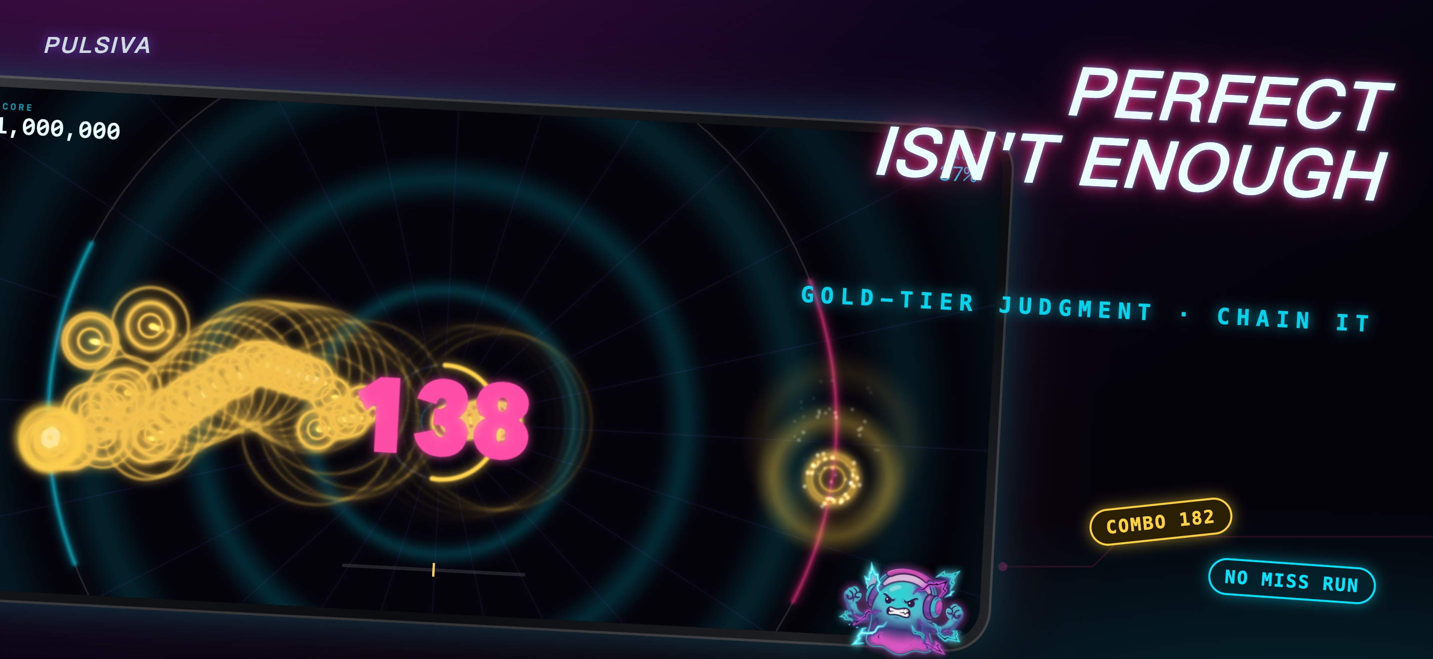 PULSIVA — Neon Rhythm Game screenshot 2