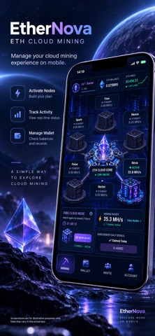 EtherNova:ETH Cloud Mining Screenshot 2 of 6