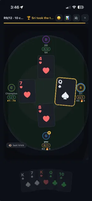Spades Game and Score screenshot 2
