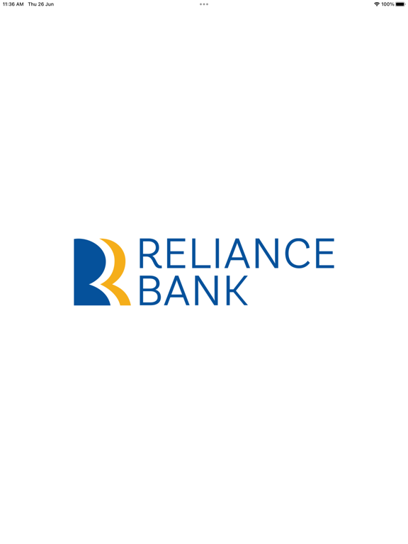 Reliance Bank Mobile Banking iPad screenshot 1 - Finance app
