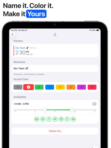 FlutterTime Timezone Converter iPad screenshot