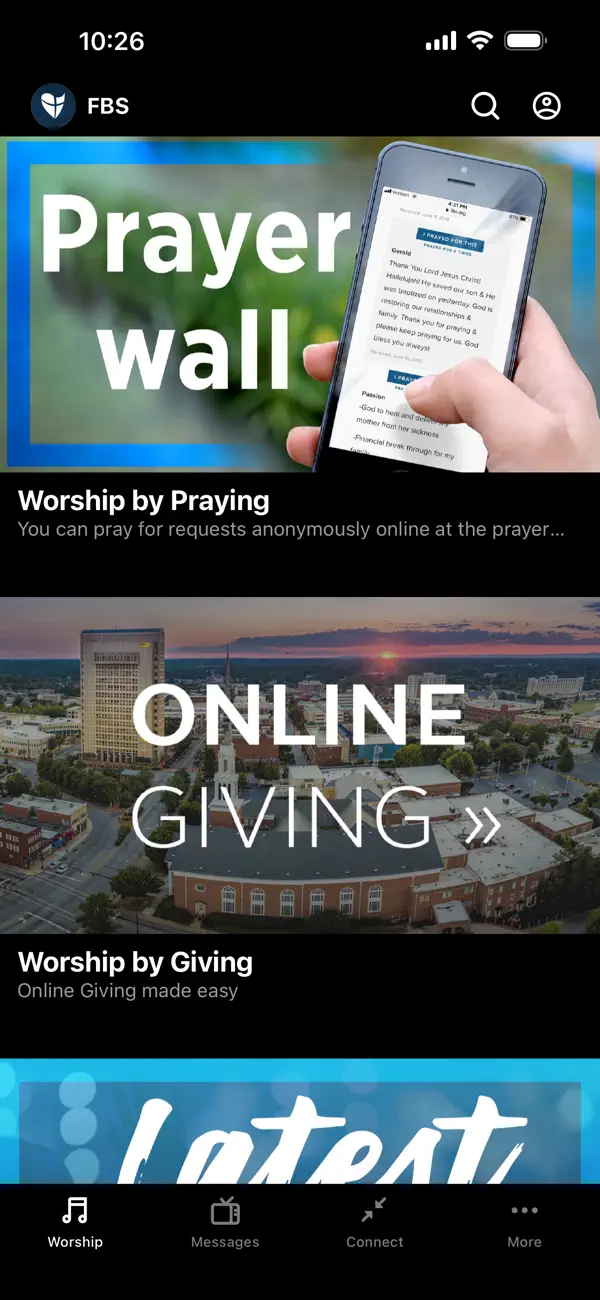 Screenshot #1 pour First Baptist Spartanburg App