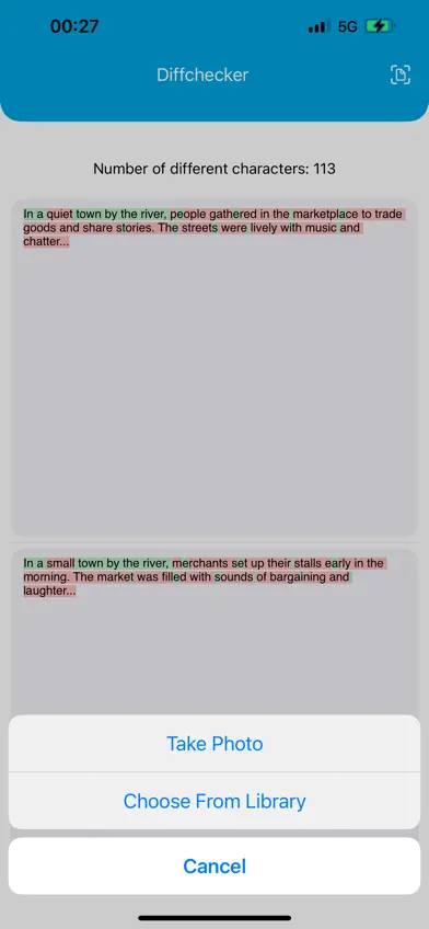 Diffchecker screenshot 2