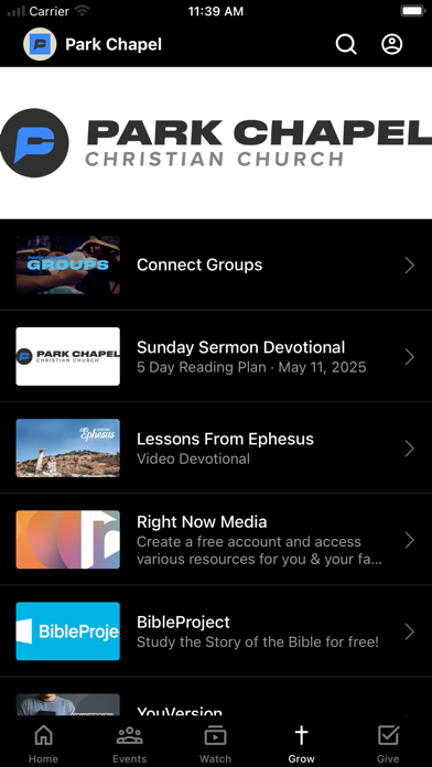 Park Chapel Church iPhone screenshot 4 - Education app