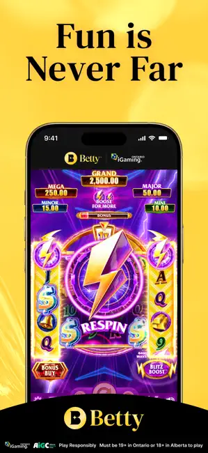 Betty Casino: Real Money Slots iPhone screenshot 1