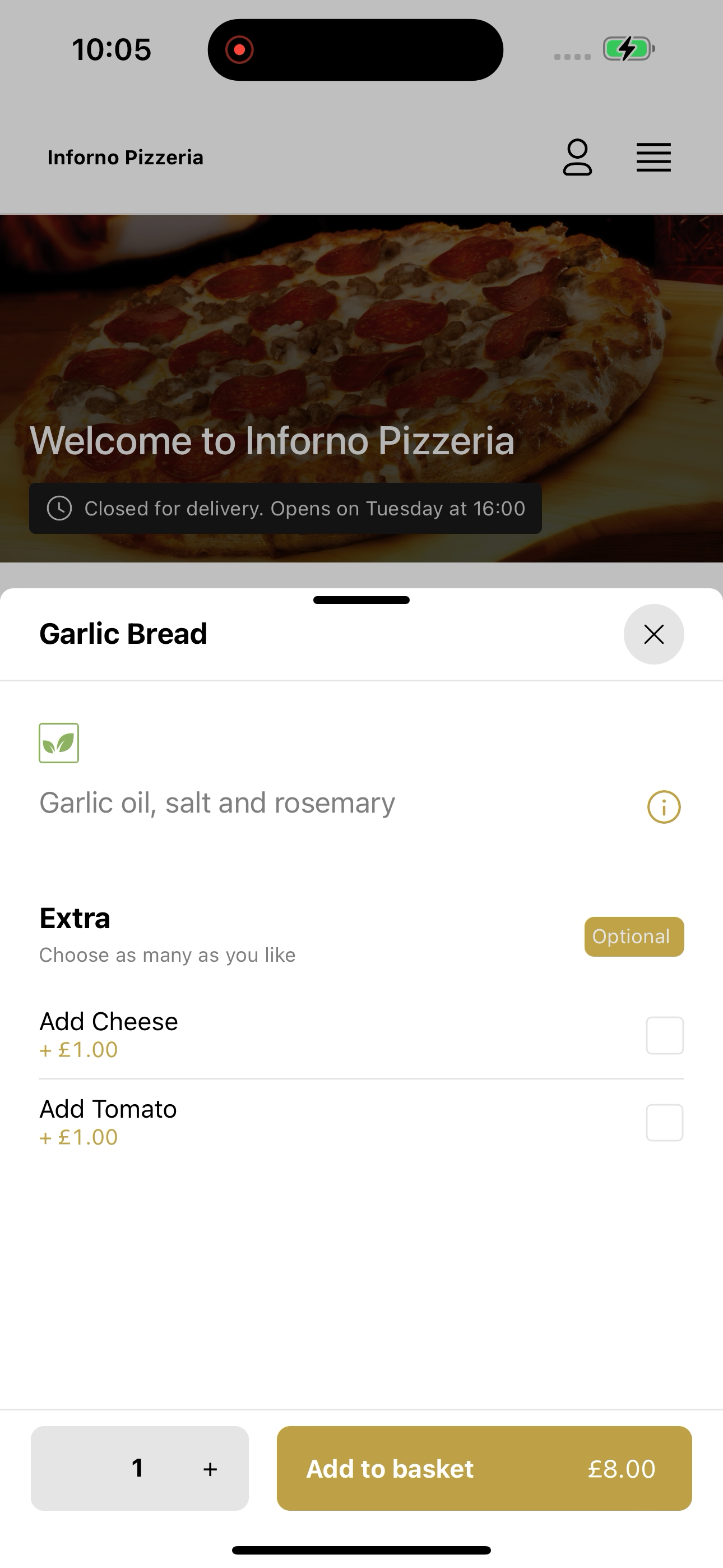 Inforno Pizzeria UK screenshot 8