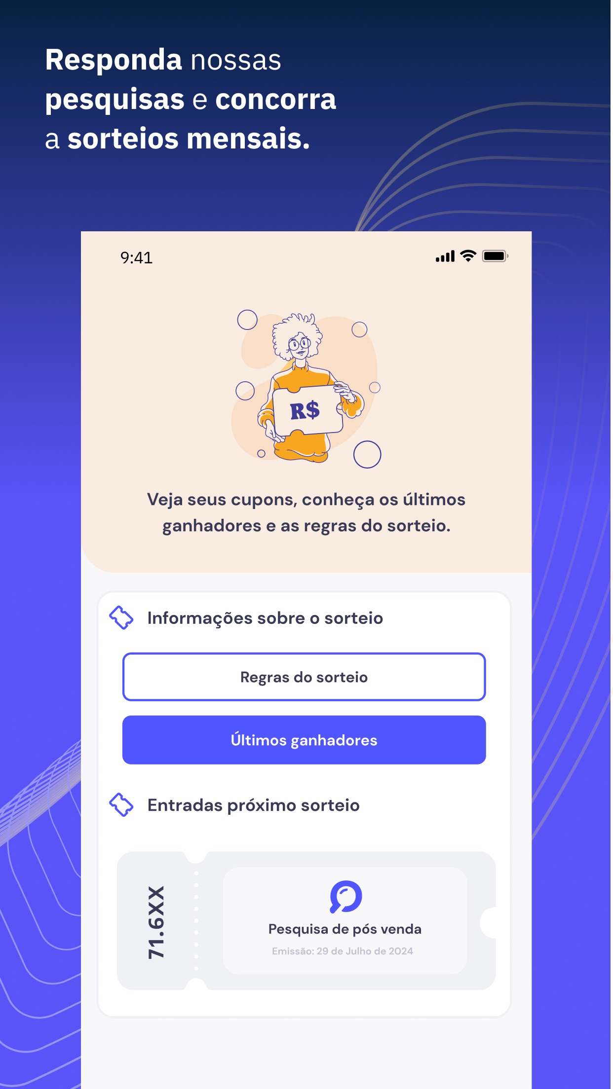 Screenshot do app Confi: Acompanhe suas Compras
