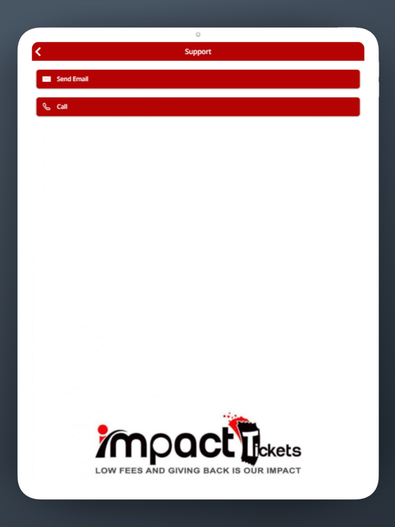 Impact Tickets iPad screenshot 3 - Entertainment app