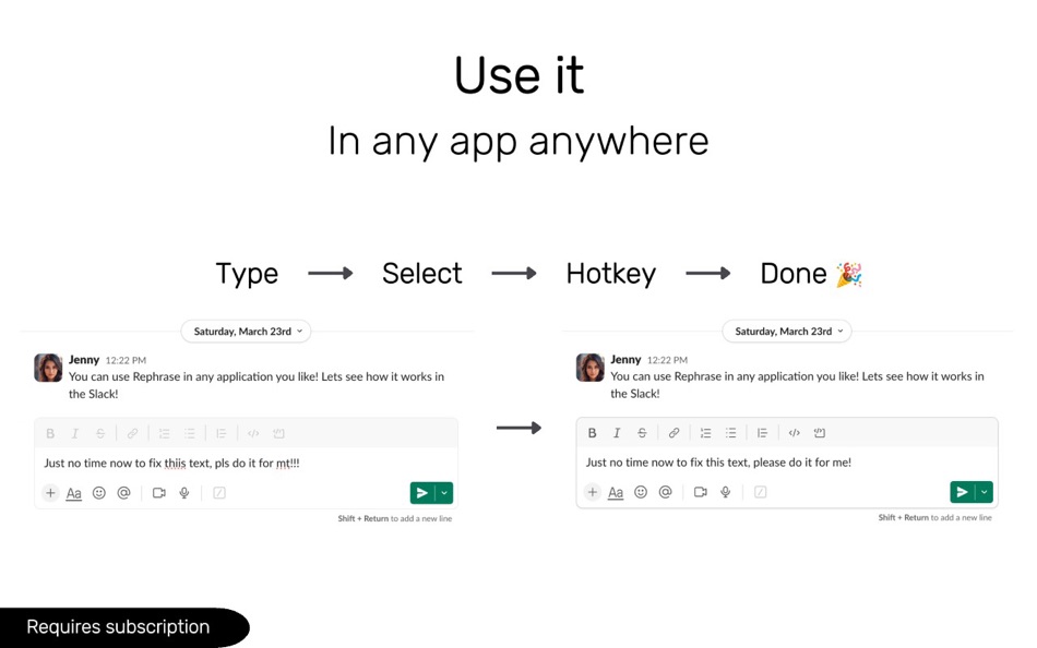 #3. Rephrase: AI Writing Support (macOS) 由: Albert Bolush